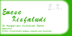 emese kisfaludi business card